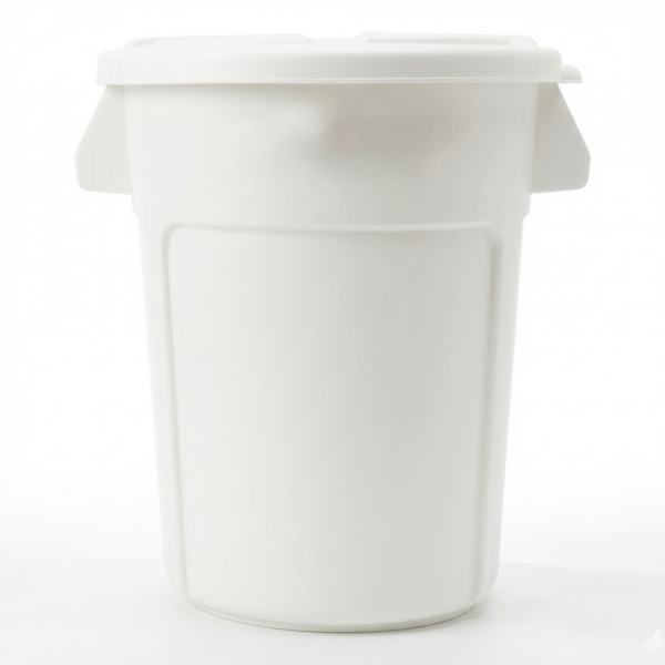 원형 컨테이너 박스 - 스노우화이트 (12L~75L)