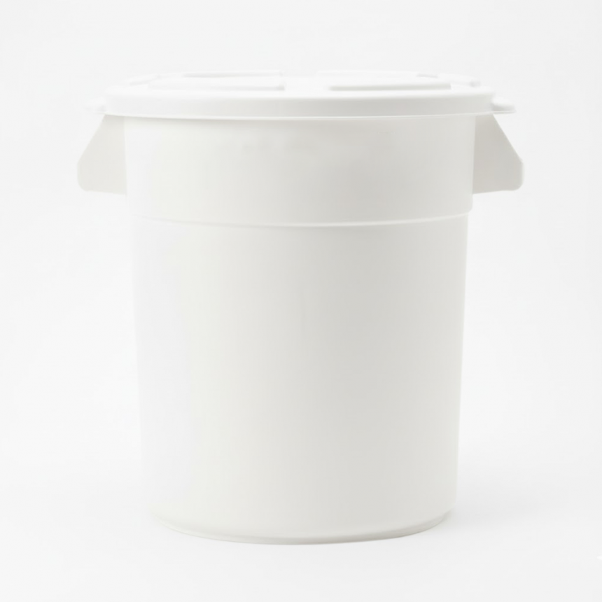 원형 컨테이너 박스 - 스노우화이트 (12L~75L)