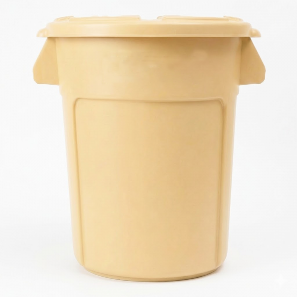 원형 컨테이너 박스 - 바닐라크림 (12L~75L)