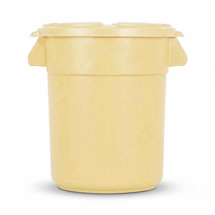 원형 컨테이너 박스 - 바닐라크림 (12L~75L)