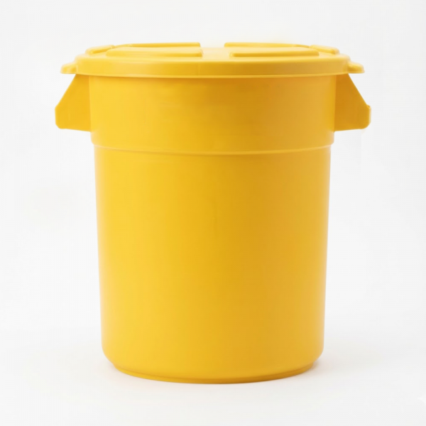원형 컨테이너 박스 - 머스타드 (12L~75L)