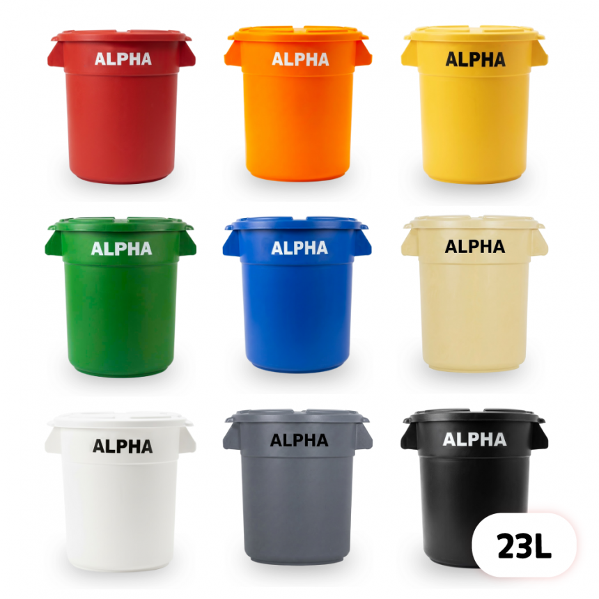ALPHA 원형 컨테이너 박스 23L (9Color)
