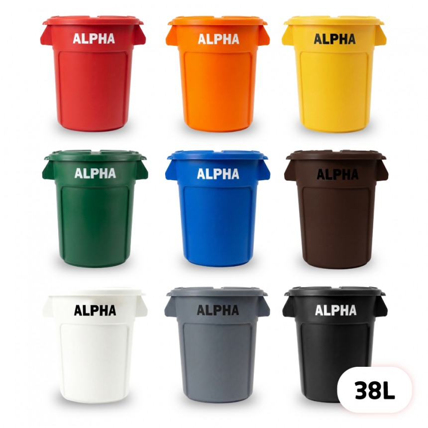 ALPHA 원형 컨테이너 박스 38L (9Color)